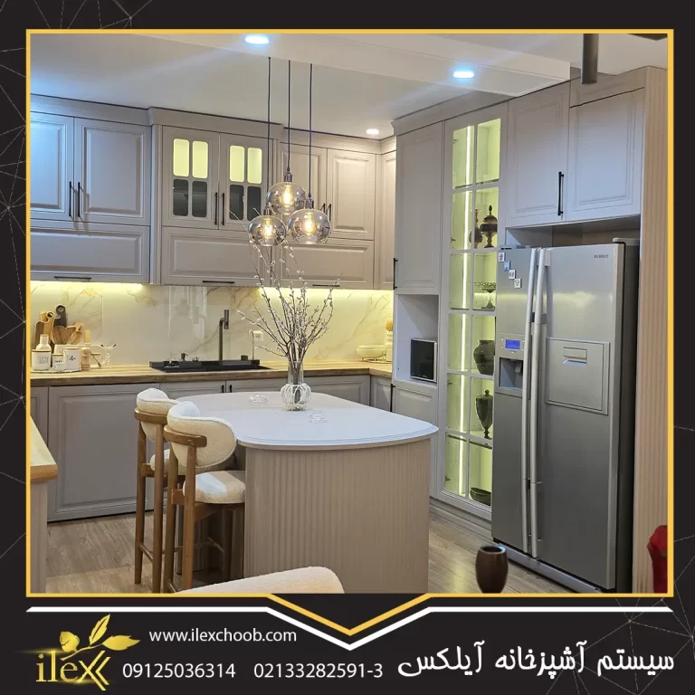 کابینت نئوکلاسیک کرم