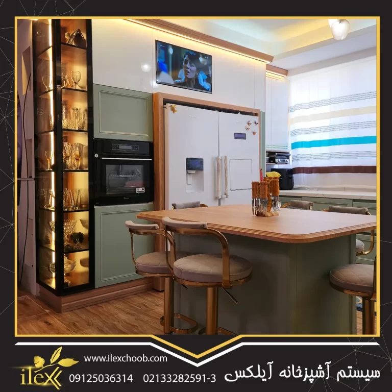 کابینت نئوکلاسیک سبز