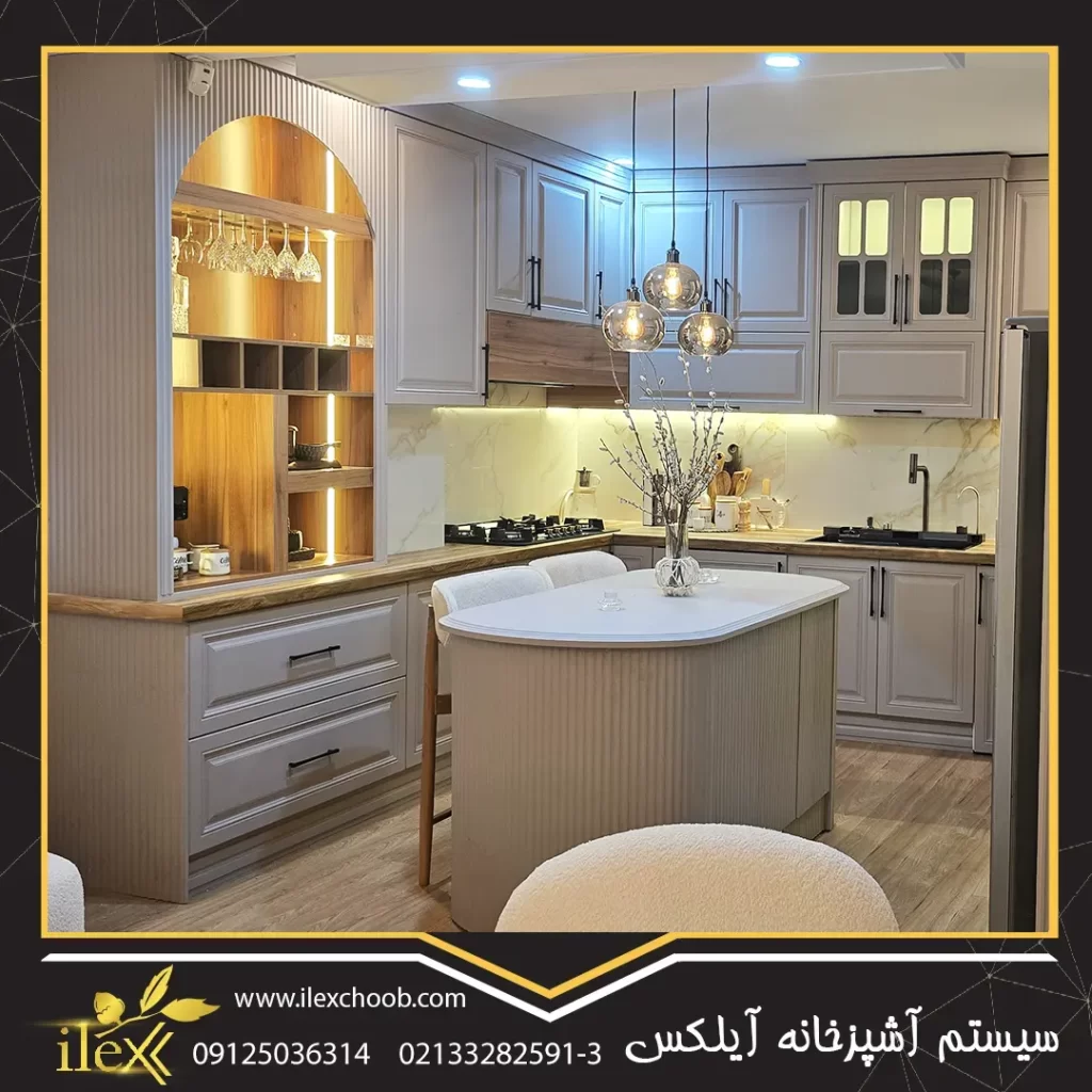 عکس کابینت نئو کلاسیک سفید